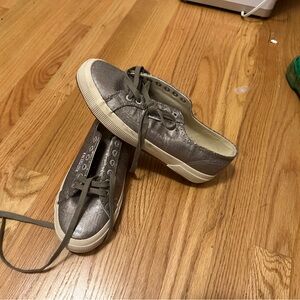 NEW Superga Gray Sneakers Casual Low-Top